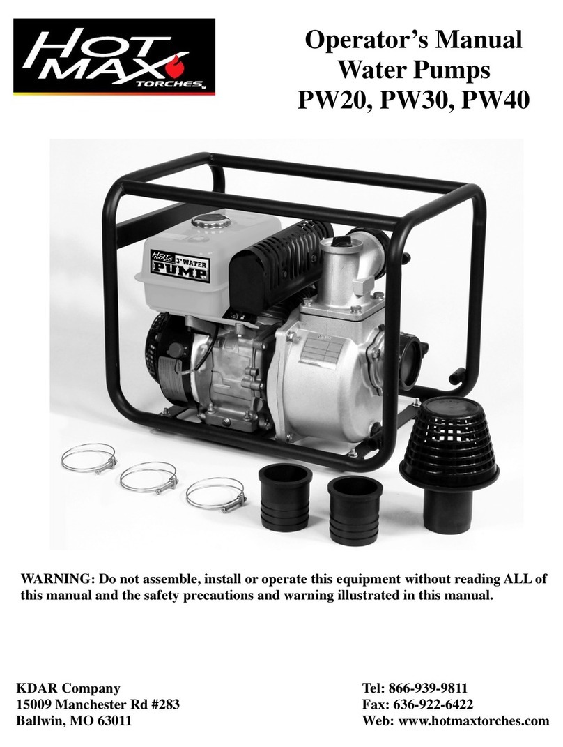 Hot Max PW20 Operator's manual