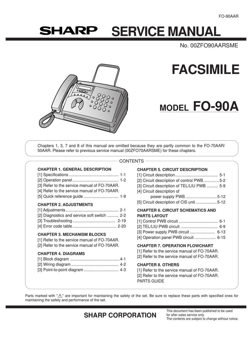Sharp FO-90A User manual