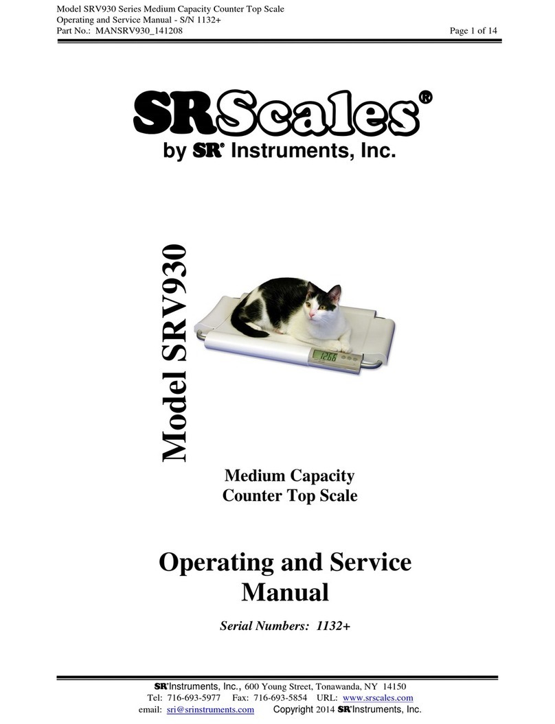 SRScales SRV930 Operating and service manual