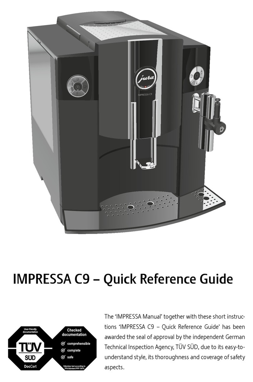 Jura IMPRESSA C9 Quick reference guide