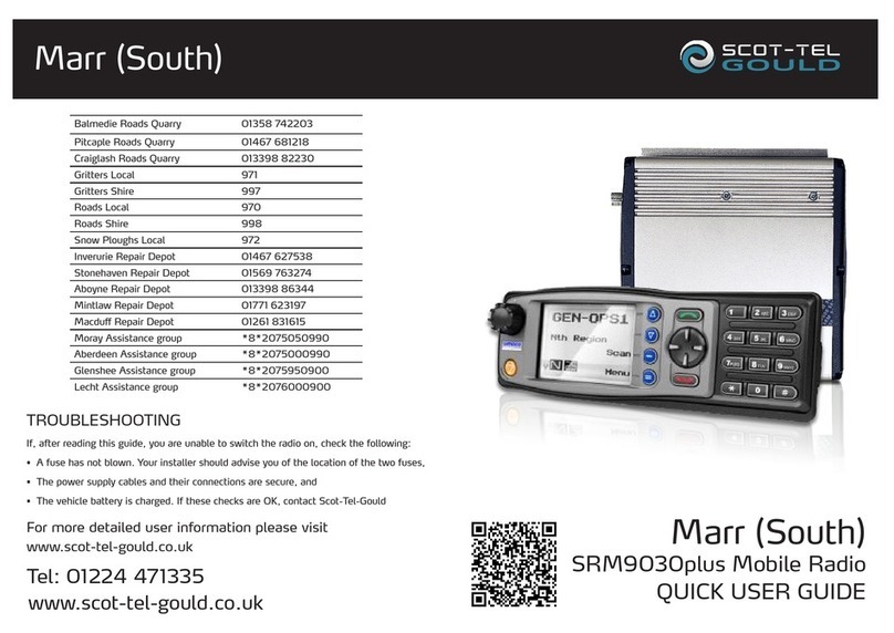 Scot-tel Gould Marr (South) SRM9030plus Quick user guide