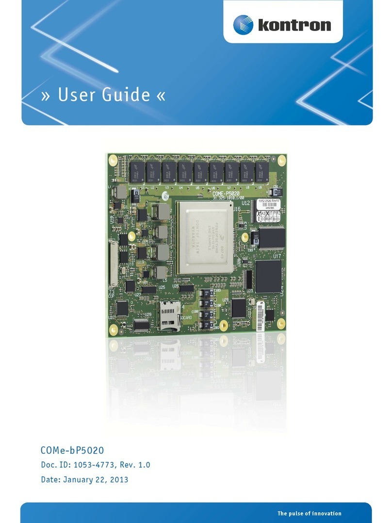 Kontron COMe-bP5020 user guide Kontron COMe-bP5020 user guide