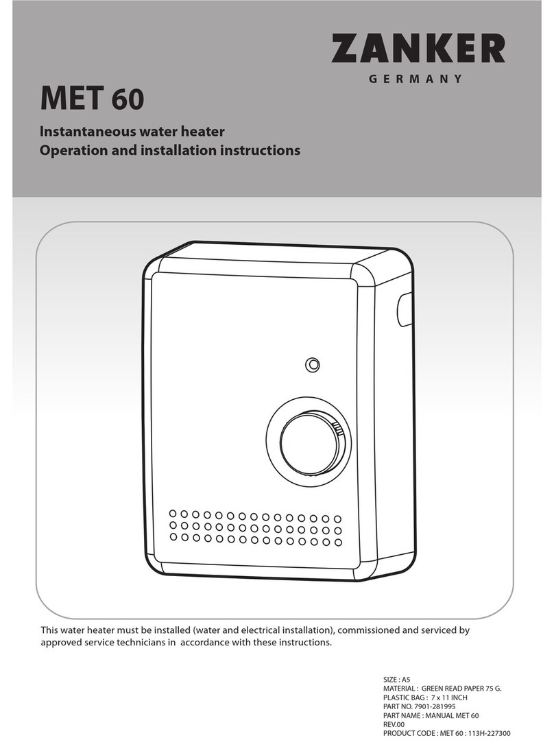 ZANKER MET 60 Operation and installation instructions