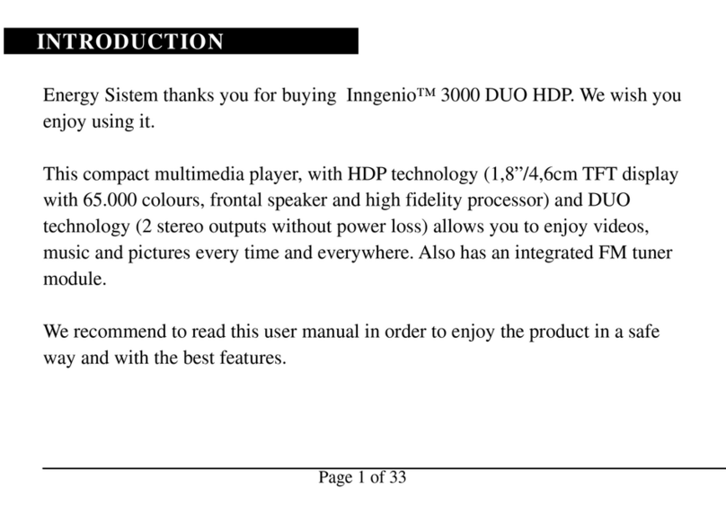 ENERGY SISTEM Inngenio 3000 DUO HDP User manual