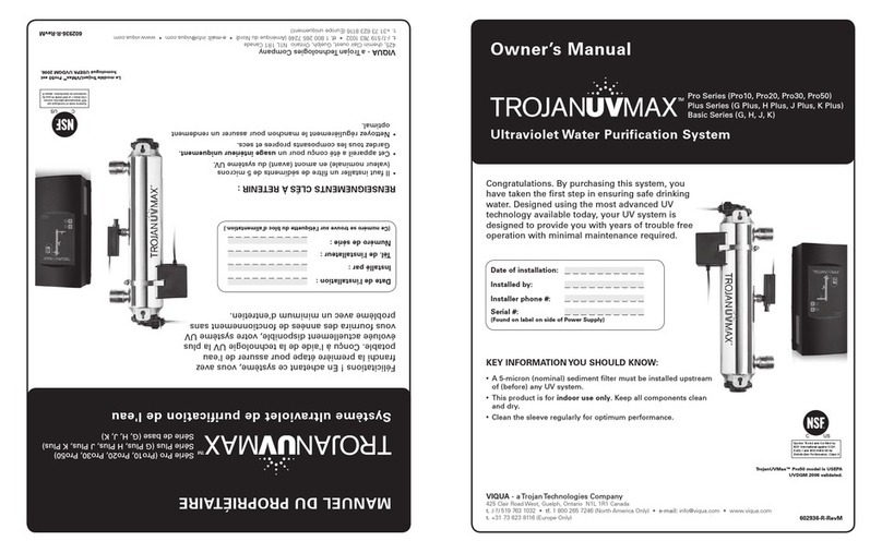 TrojanUVMax Pro10 owner's manual