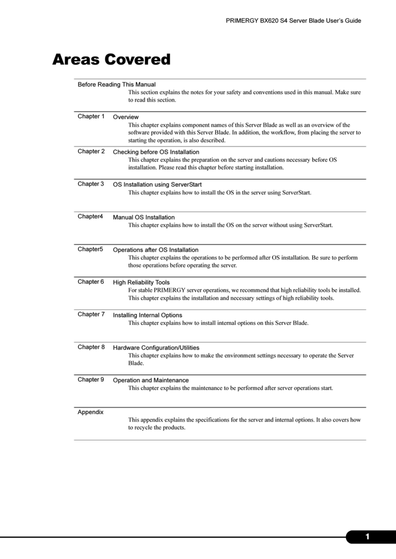 Fujitsu PRIMERGY BX620 S4 User manual Fujitsu PRIMERGY BX620 S4 User manual