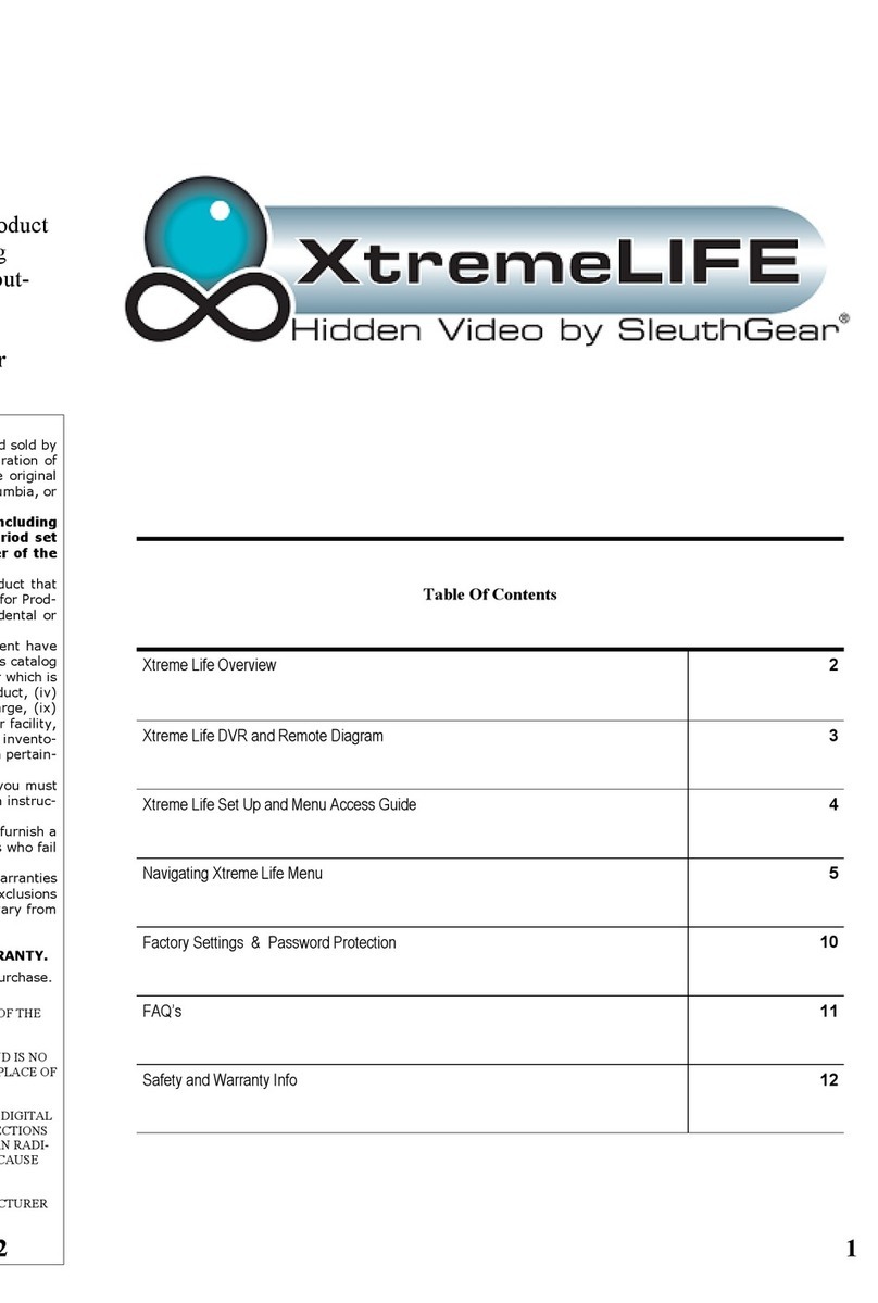 SleuthGear XtremeLife User manual