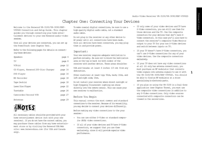 Kenwood VR-3100 User manual