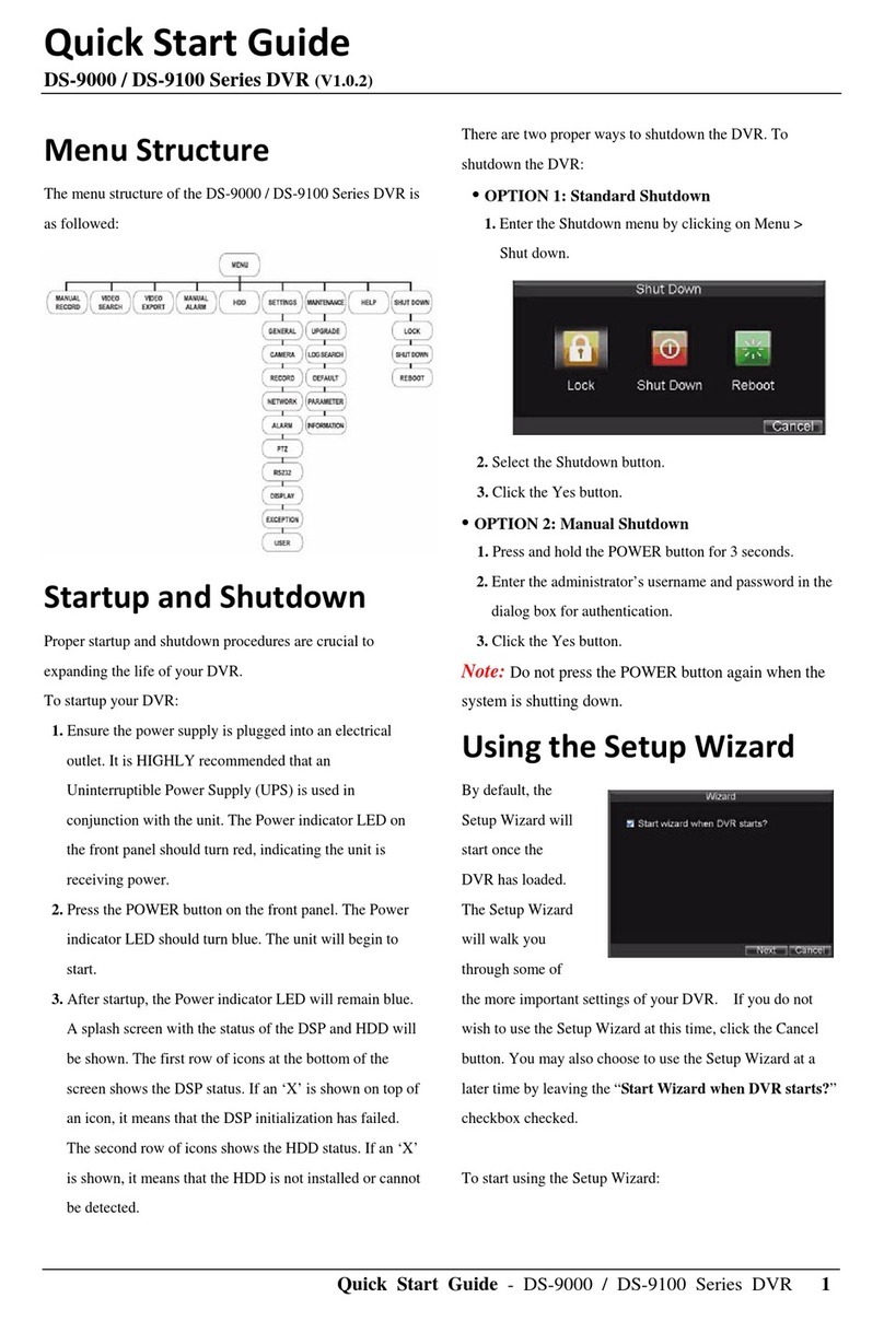 HIK VISION DS-9000 Series quick start guide