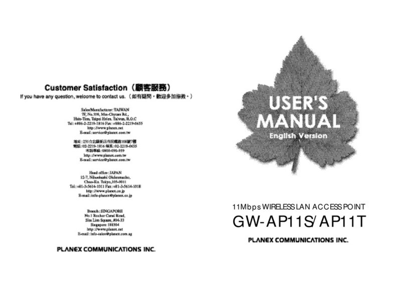 Planex GW-AP11S user manual