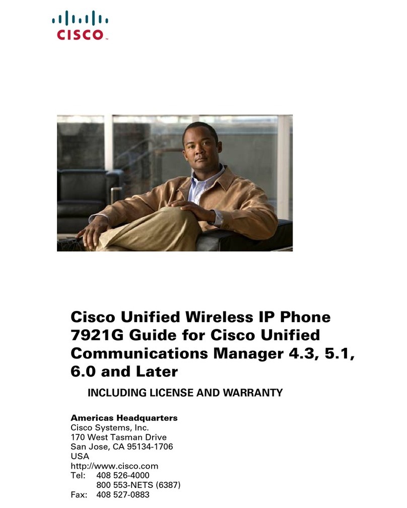 Cisco 7921G - Unified Wireless IP Phone VoIP User manual