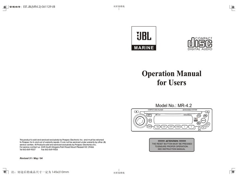 JBL MR-4.2 Operation manua for users
