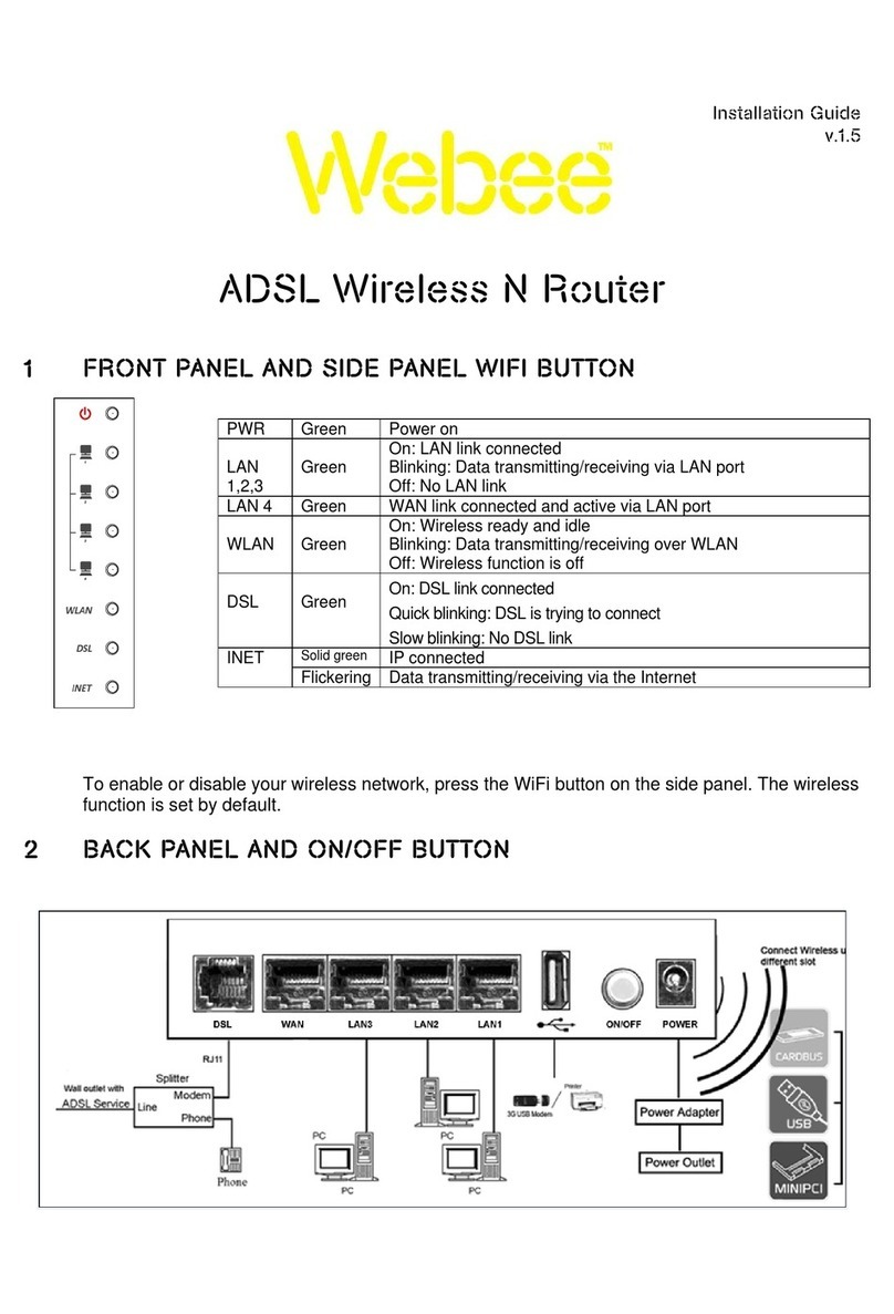 Webee ADSL Wireless N Router installation guide
