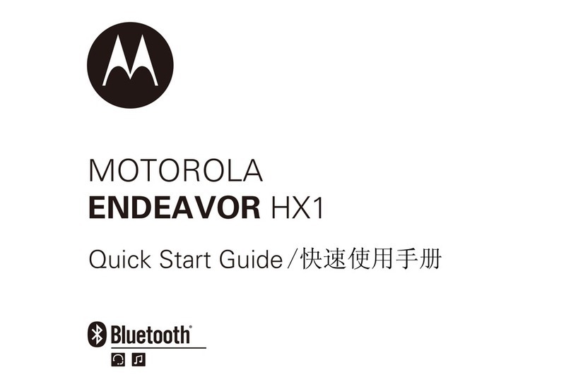 Motorola HX1 - Endeavor - Headset User manual