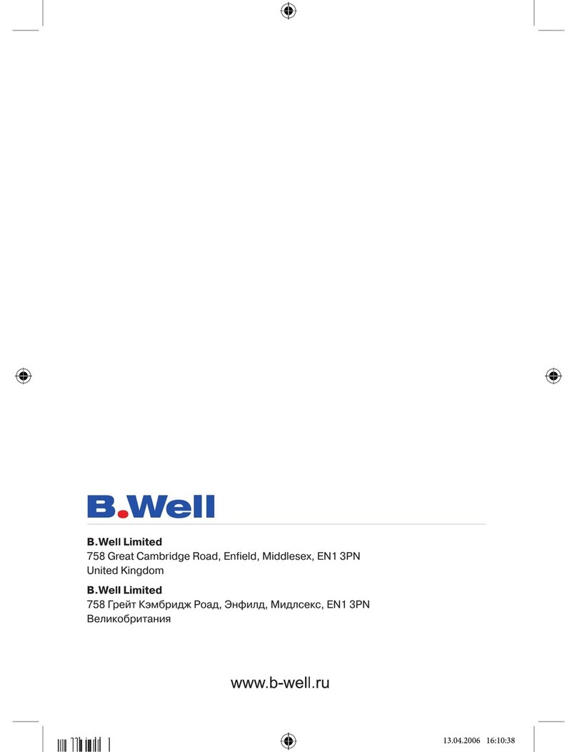 B.Well WA-22H instruction manual