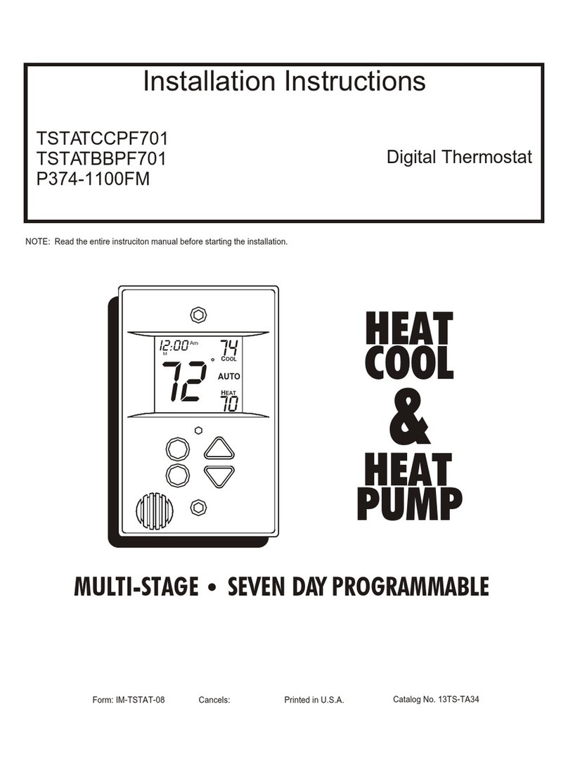 Carrier TSTATCCPF701 installation instructions