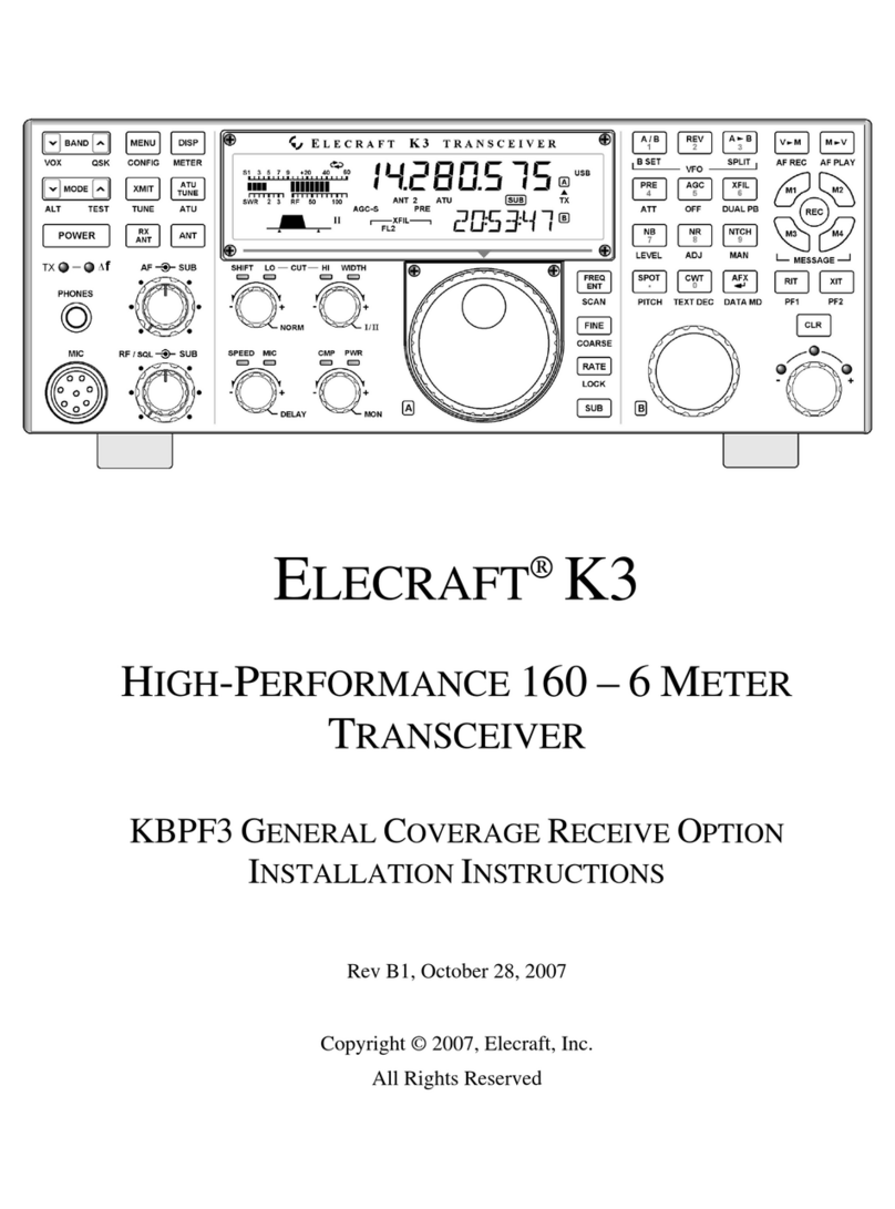 ELECRAFT K3 installation instructions