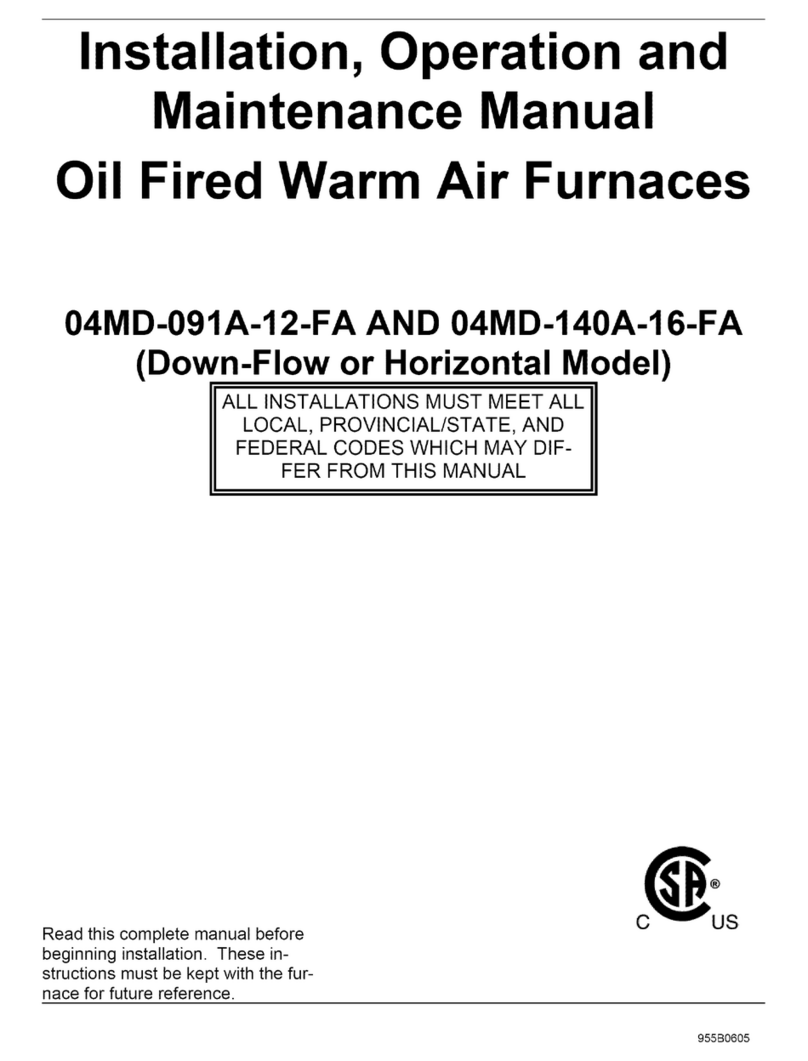 Nordyne 04MD-091A-12-FA Installation, operation and maintenance manual