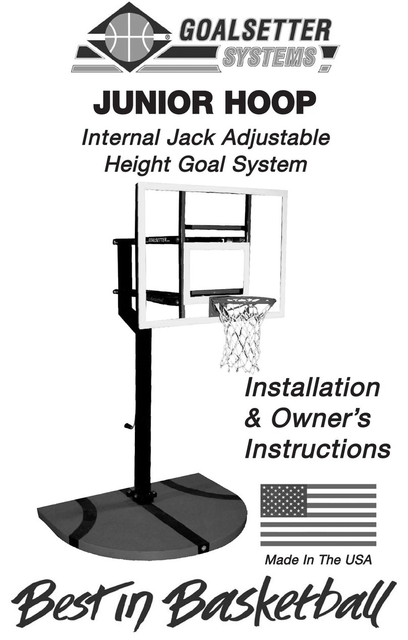 Goalsetter Systems Junior Hoop Installation & owner's instructions