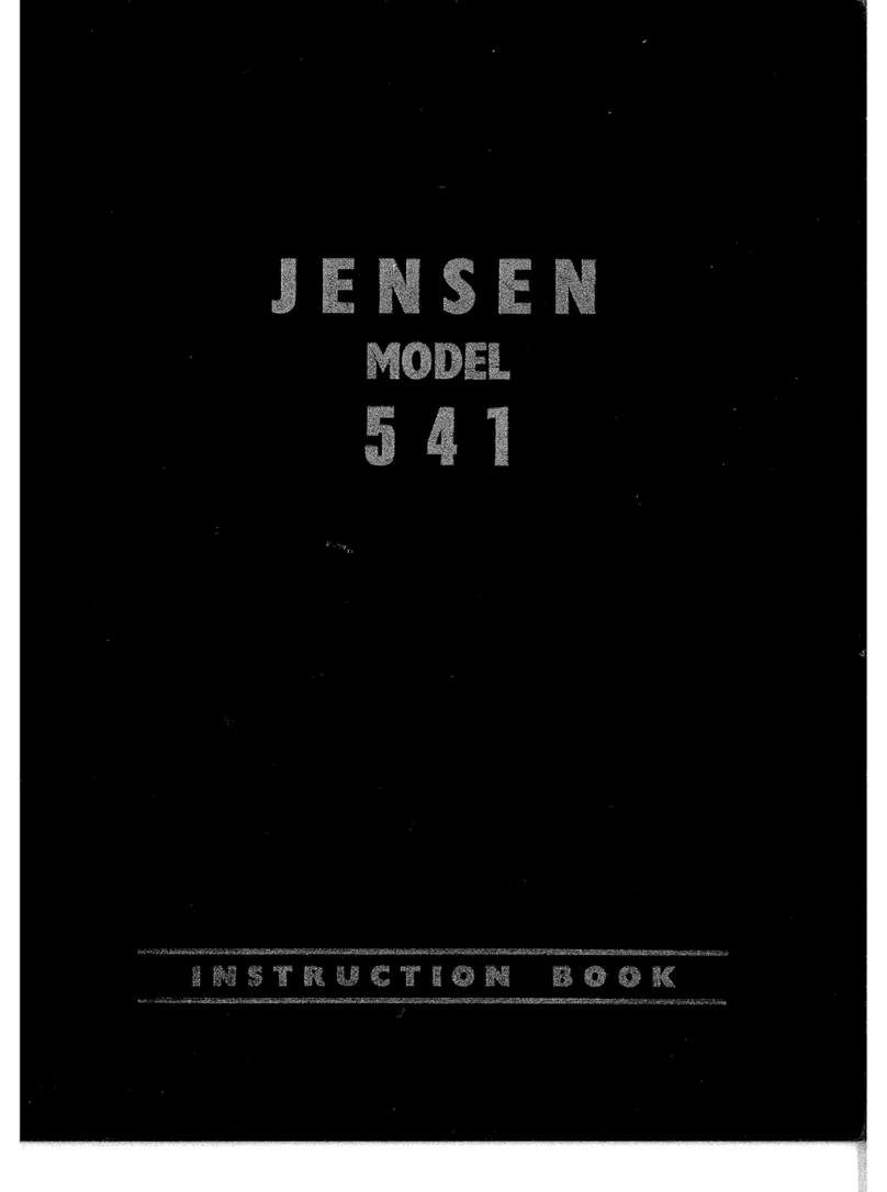 Jensen 541 Instruction book