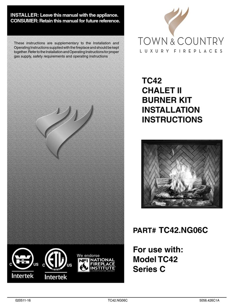 Town & Country Fireplaces TC42.NG06C installation instructions