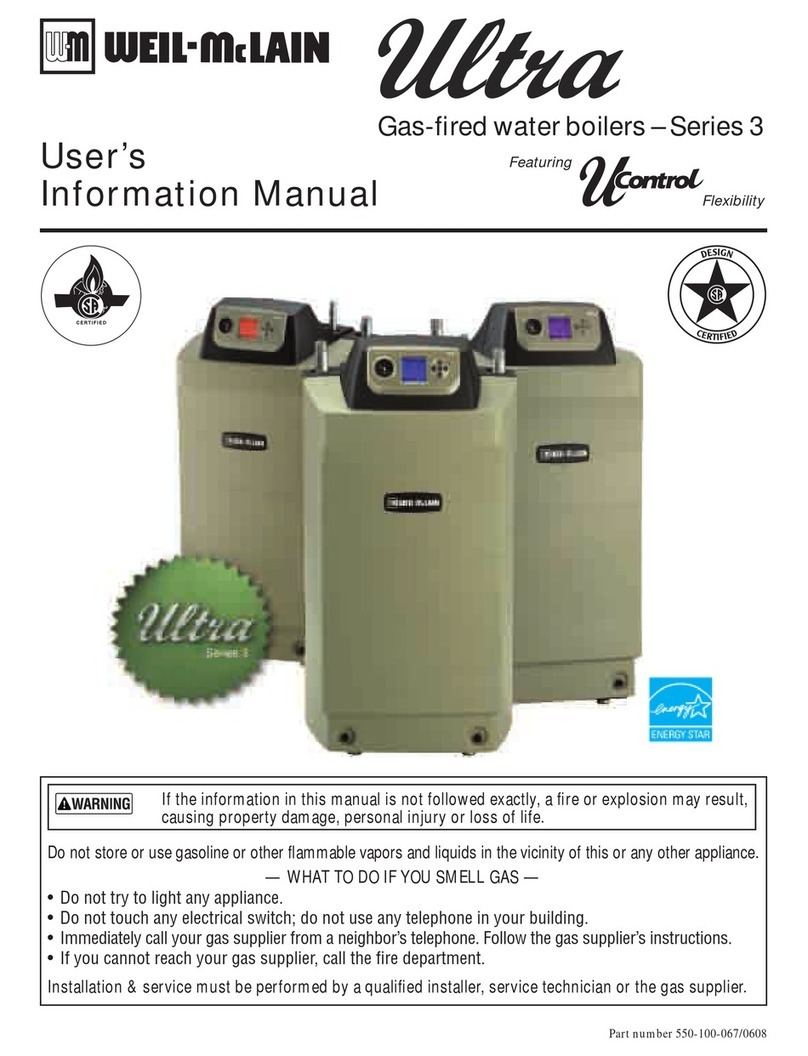 Weil-McLain Ultra Series 3 User's information manual