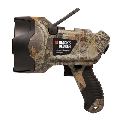 Black & Decker Lithium-Ion Halogen Spotlight User manual