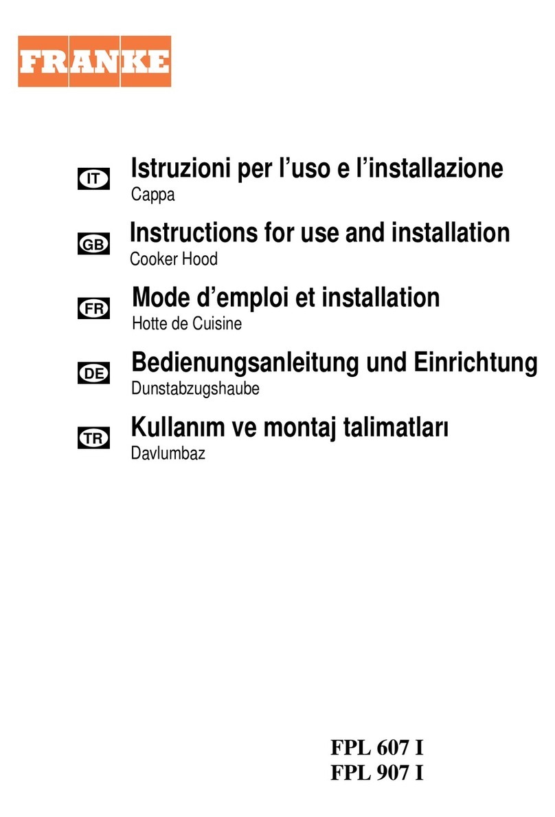 Franke FPL 907 I Operation manual