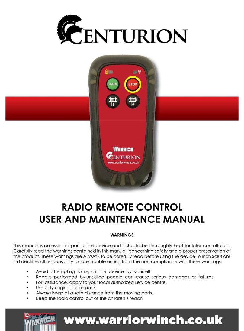 WARRIOR RADIO REMOTE CONTROL User and maintenance manual