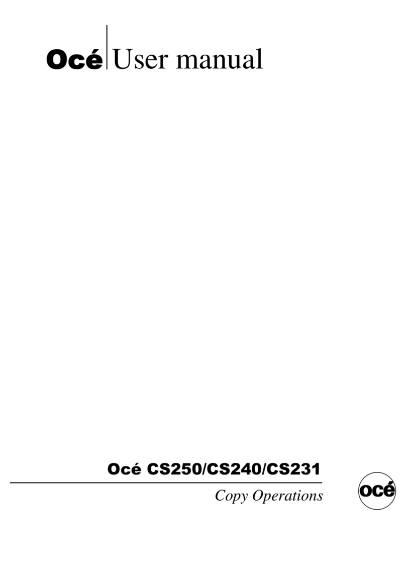 Oce CS250 user manual