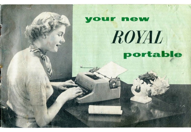 Royal Portable typewriter user guide