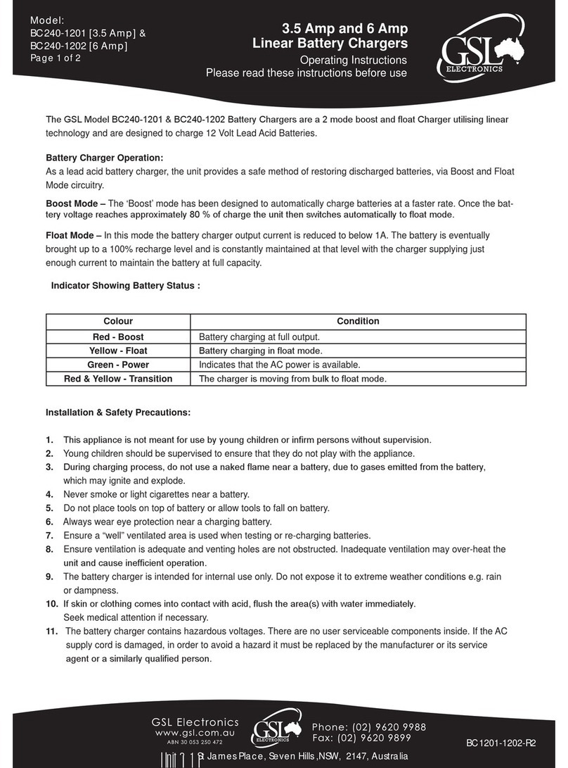 GSL BC240-1201 operating instructions