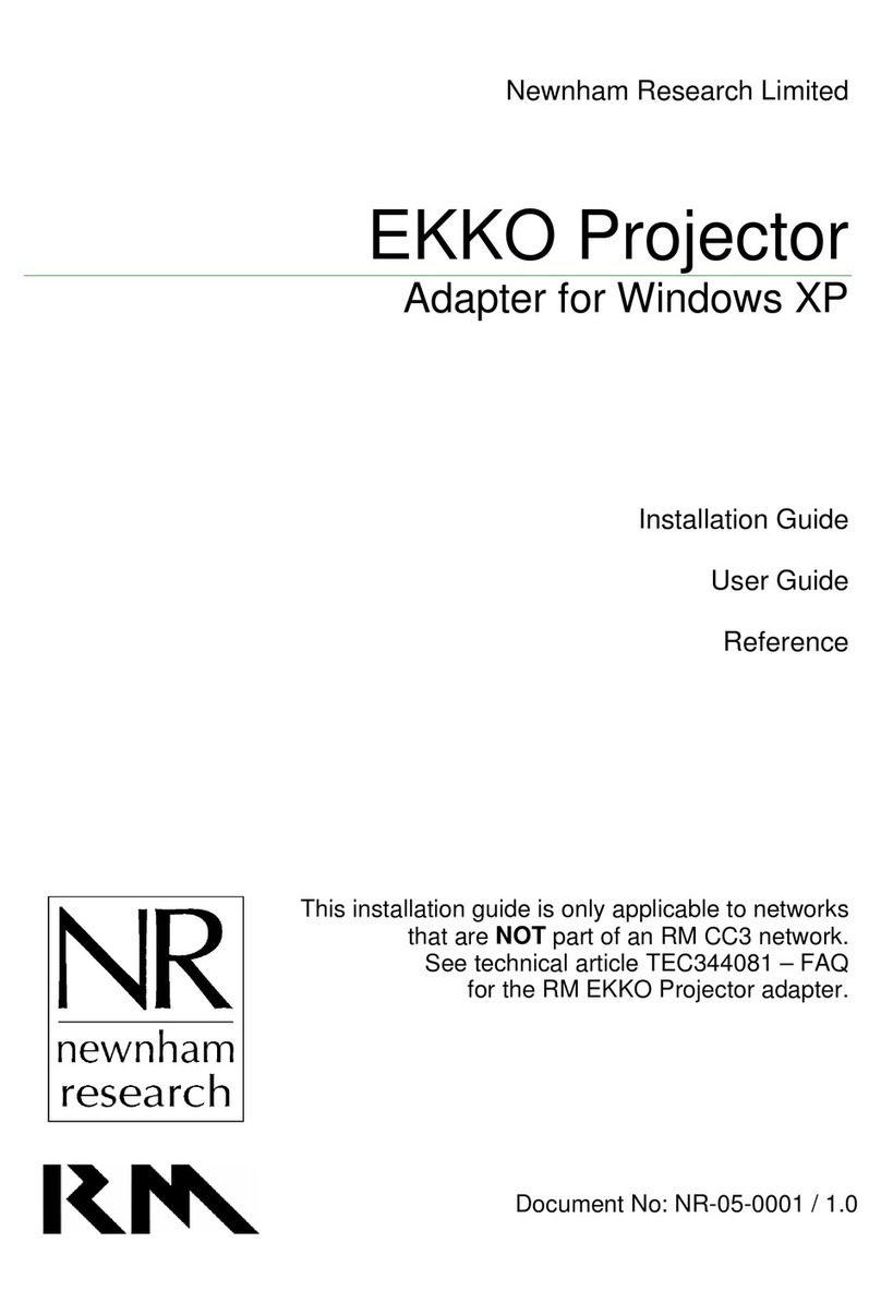 Newnham Research EKKO Projector adapter User manual