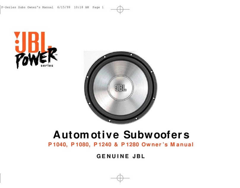JBL P1040 owner's manual