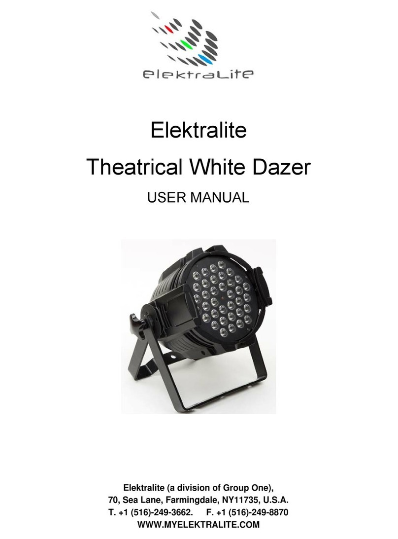 elektraLite Theatrical White Dazer user manual elektraLite Theatrical White Dazer user manual