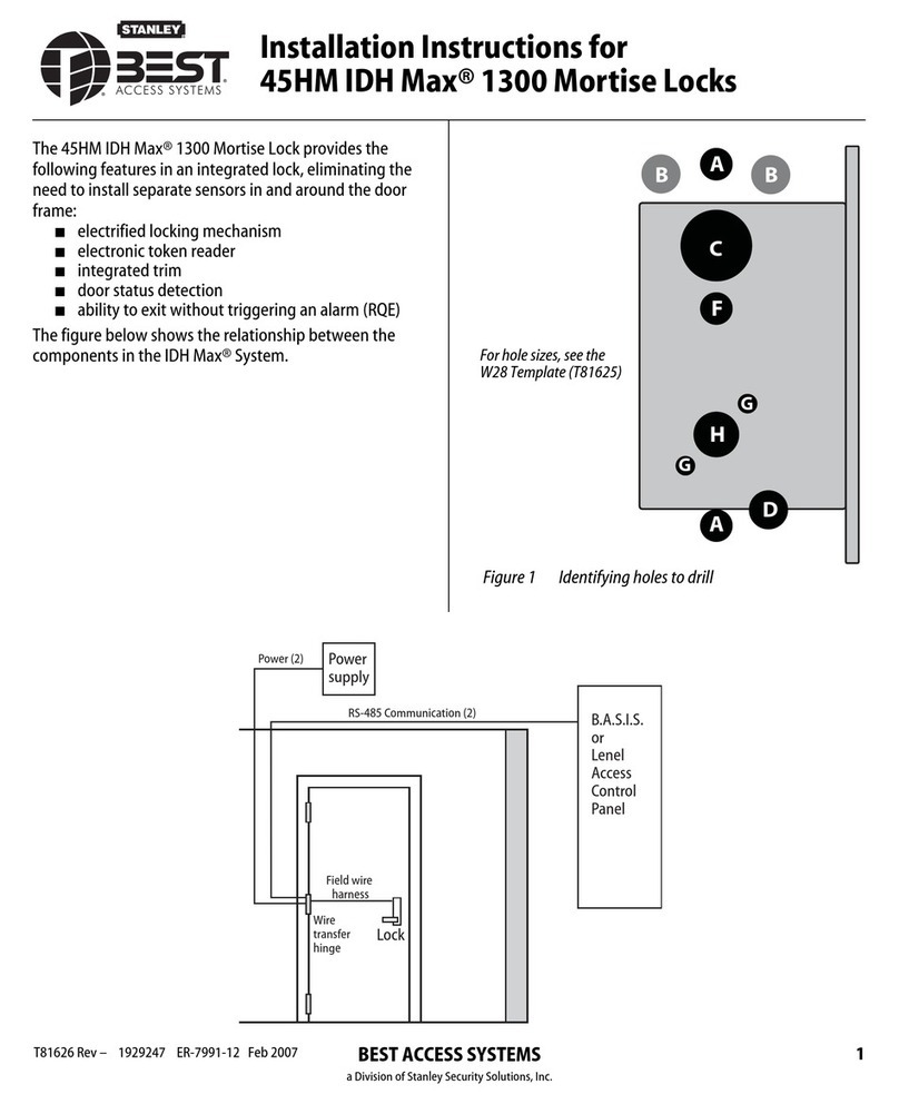 BEST ACCESS SYSTEMS 45HM IDH Max 1300 User manual BEST ACCESS SYSTEMS 45HM IDH Max 1300 User manual