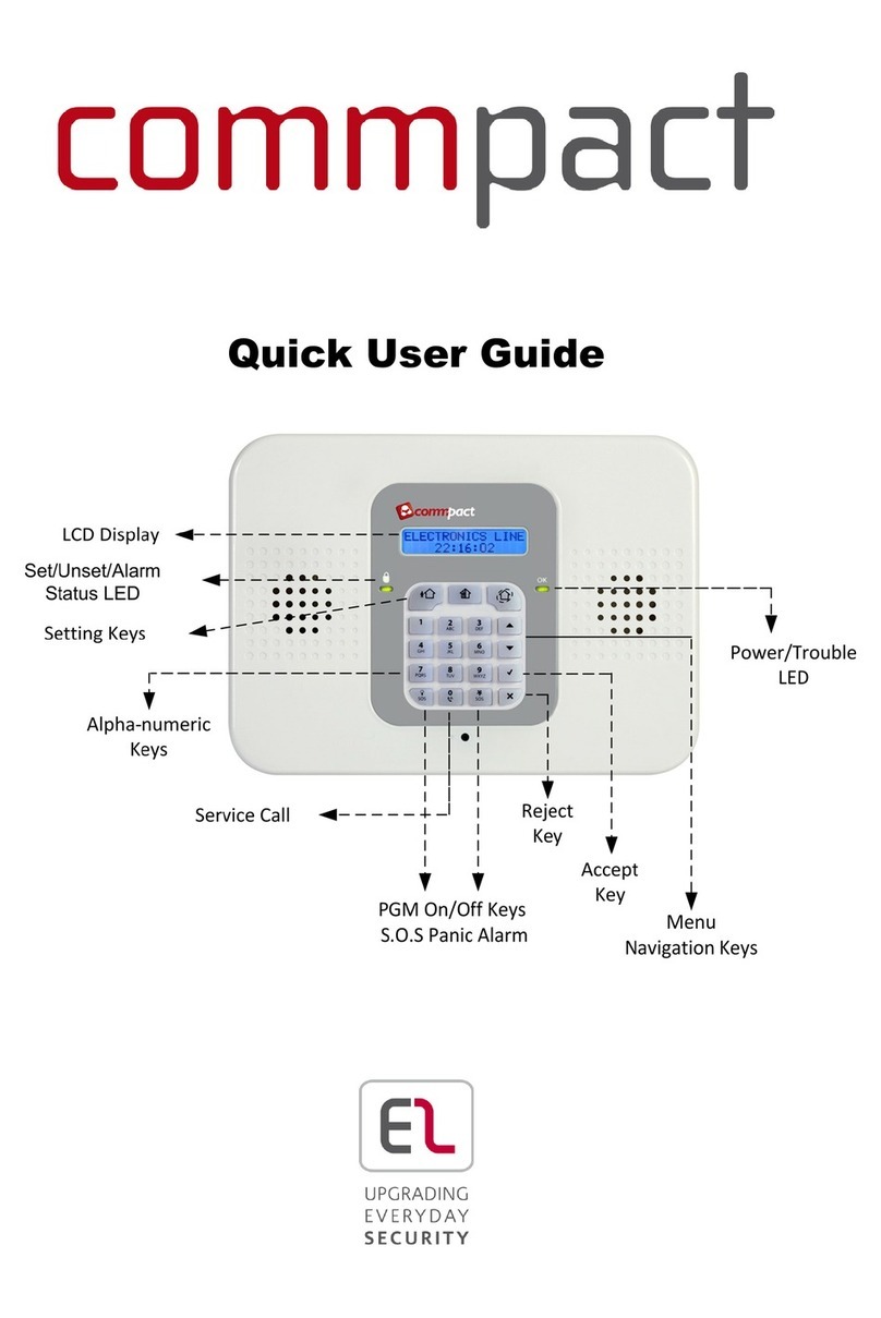 CommPact wireless intruder control panel Instruction manual