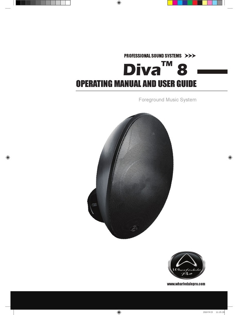 Wharfedale Pro Diva 8 Operating manual and user guide