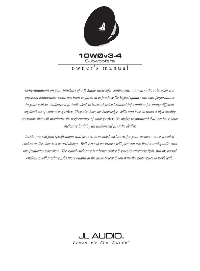 JL Audio 10WIZJv3·4 User manual