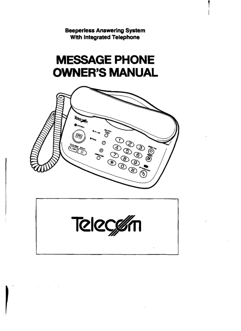Telecom MESSAGE PHONE owner's manual