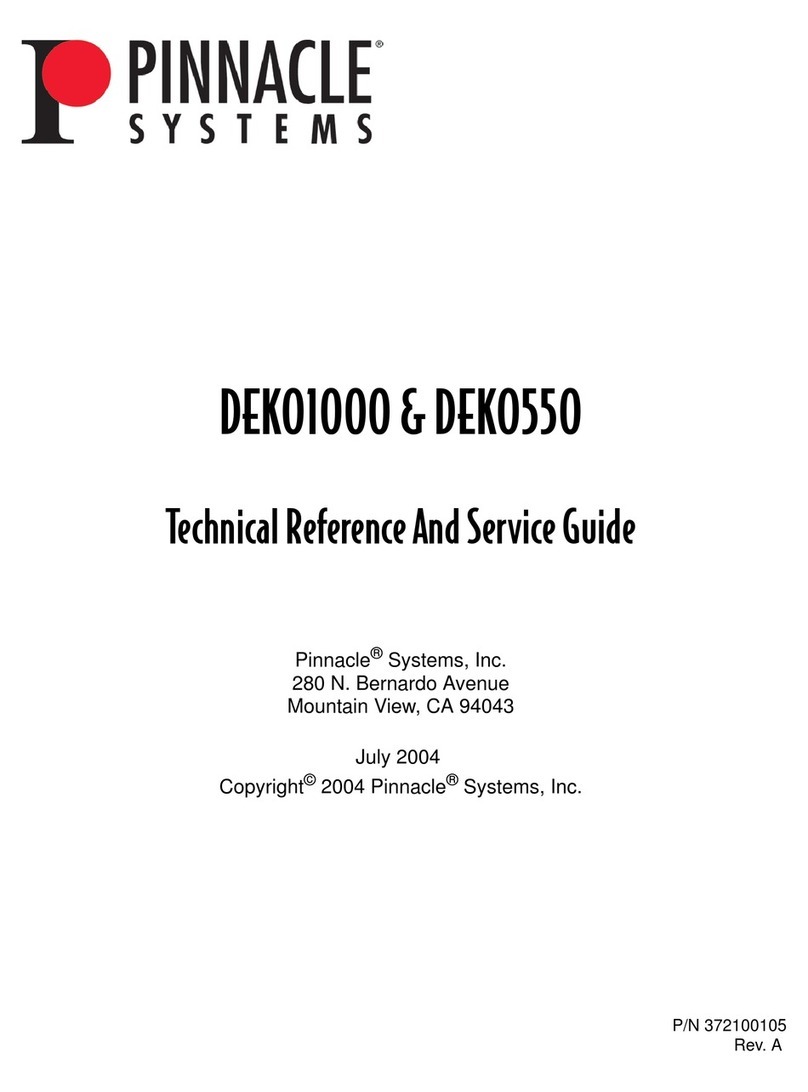 Pinnacle Systems Deko1000 Technical reference and service guide