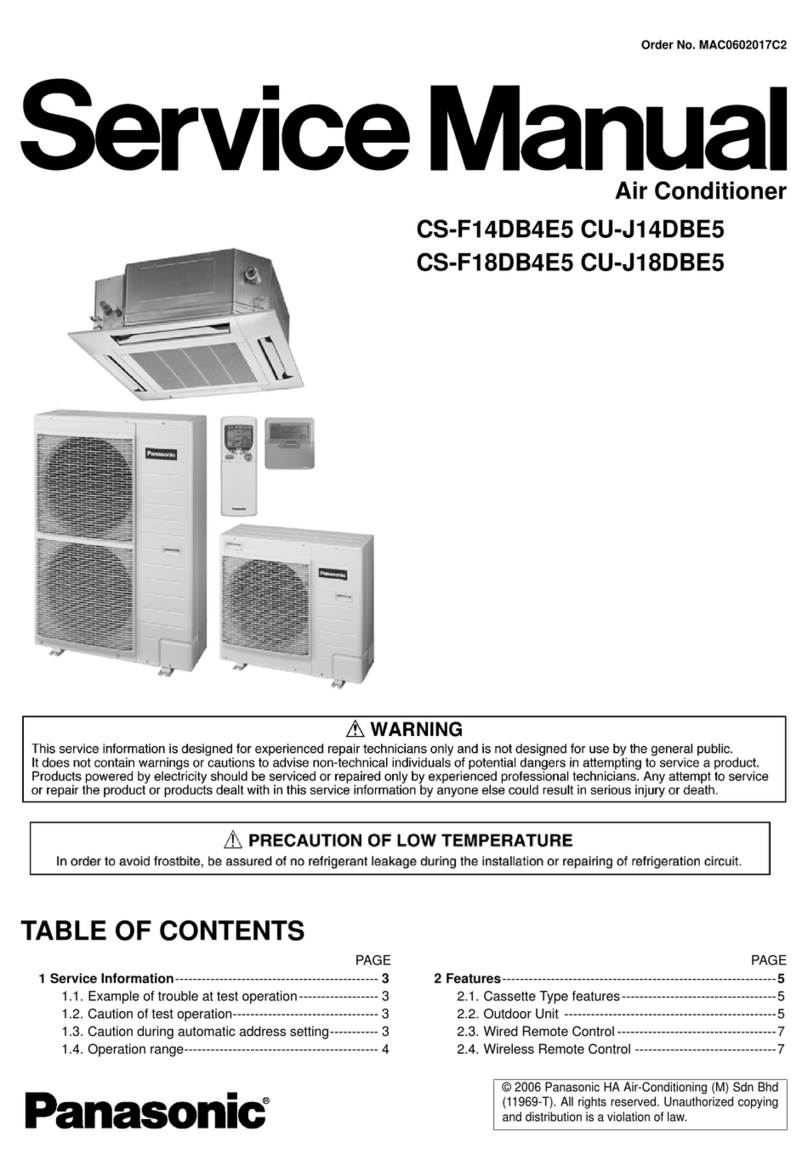 Panasonic CS-F14DB4E5 User manual