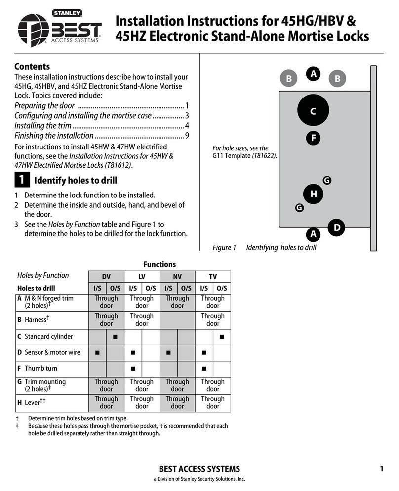 BEST ACCESS SYSTEMS 45HG User manual BEST ACCESS SYSTEMS 45HG User manual
