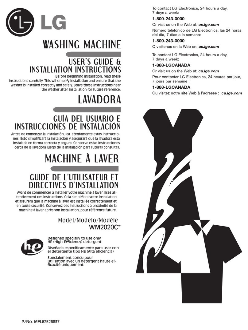 LG WM2020C Series Instruction Manual
