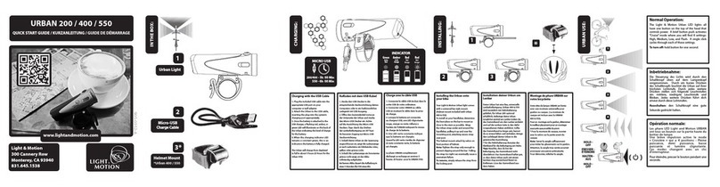 Light & Motion Urban 200 User manual