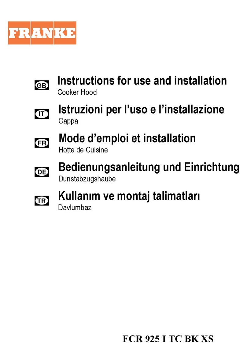 Franke FCR 925 I TC BK XS Operation manual