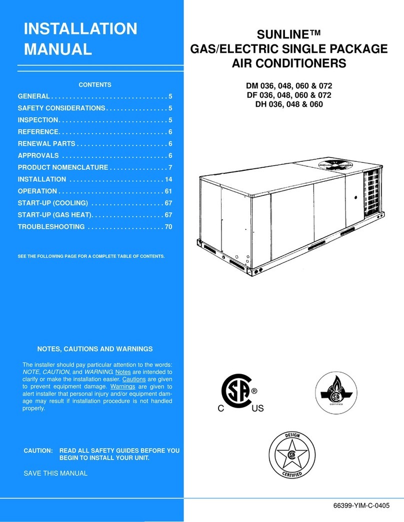 Unitary products group DM 036 User manual