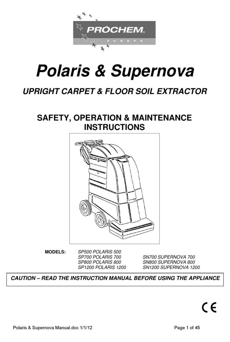 Prochem SP500 POLARIS 500 Operating & maintenance instructions