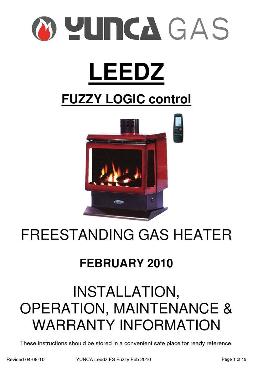 Yunca Gas LEEDZ Installation & operation manual Yunca Gas LEEDZ Installation & operation manual