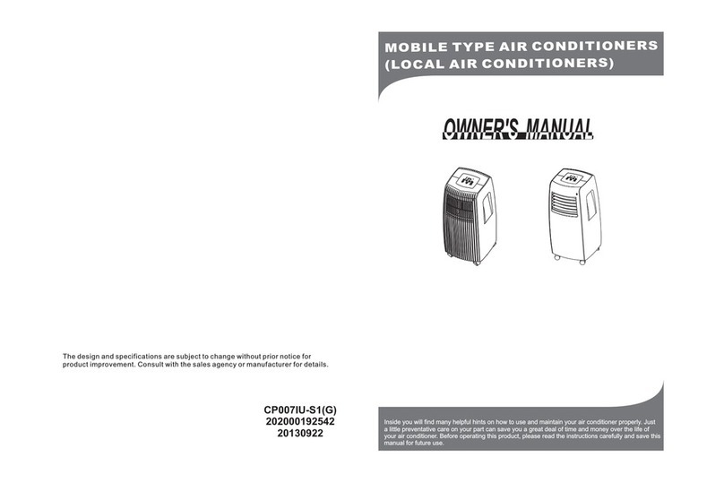 Carrier MOBILE TYPE AIR CONDITIONERS User manual